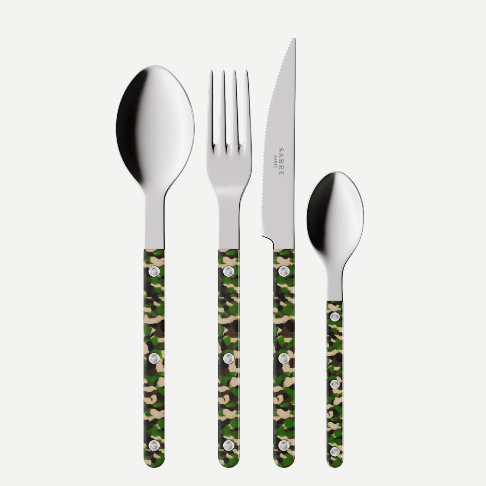 Bistrot Camouflage, Camouflage - Set de 4 couverts de table