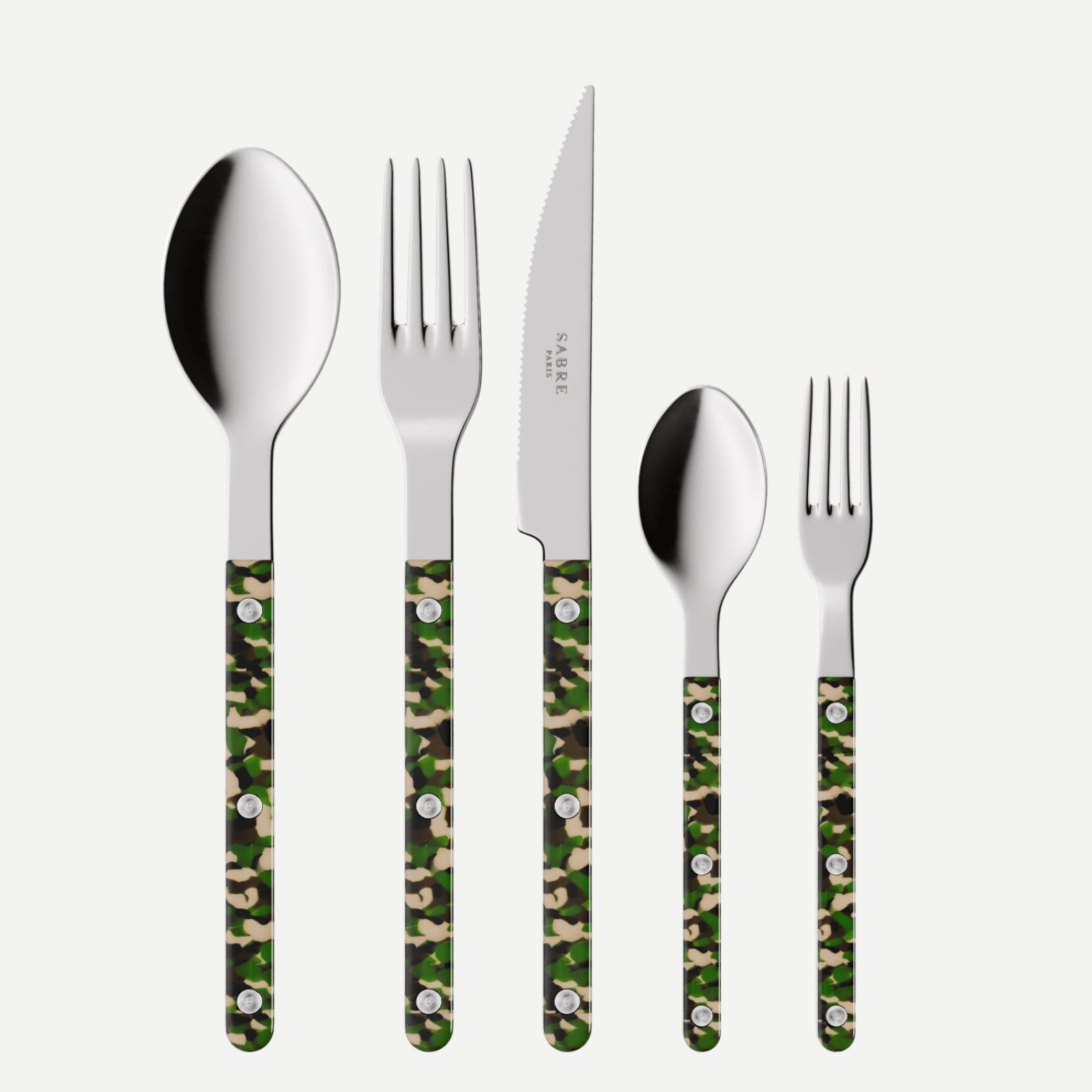 Bistrot Camouflage, Camouflage - Set de 5 couverts de table