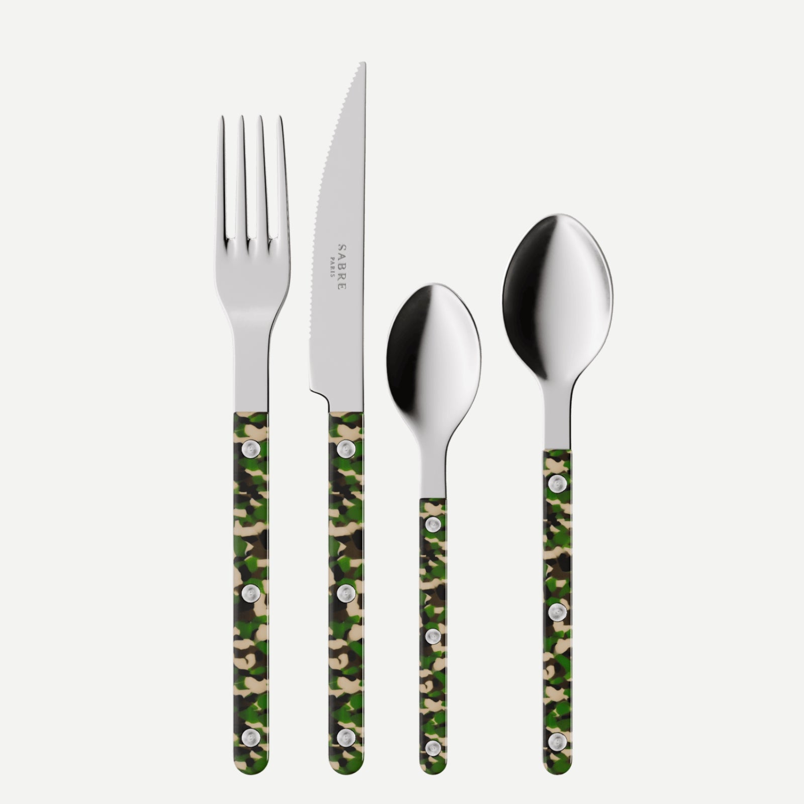 Bistrot Camouflage, Camouflage - 4 pieces cutlery set