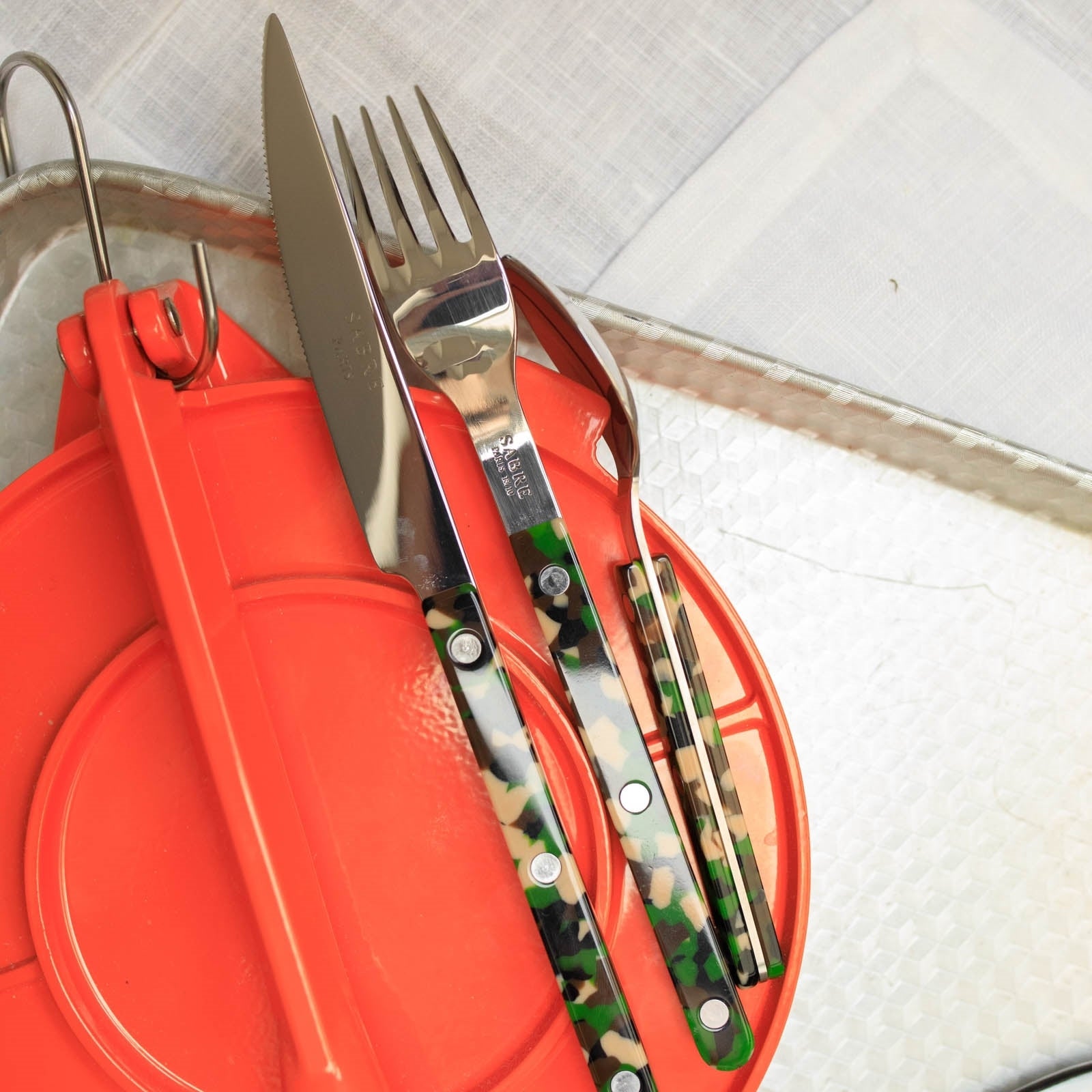 Bistrot Camouflage, Camouflage - 4 pieces cutlery set