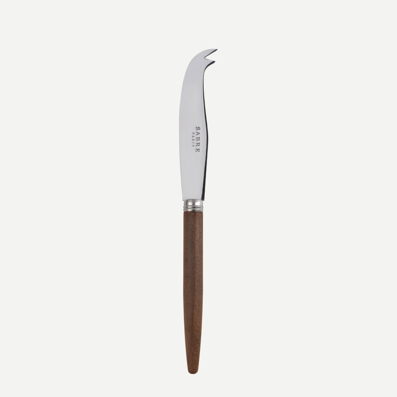 Couteau à fromage avec mitres inox brillant et manche bois d'ébène Couteau à fromage avec mitres inox brillant et manche bois d'ébène