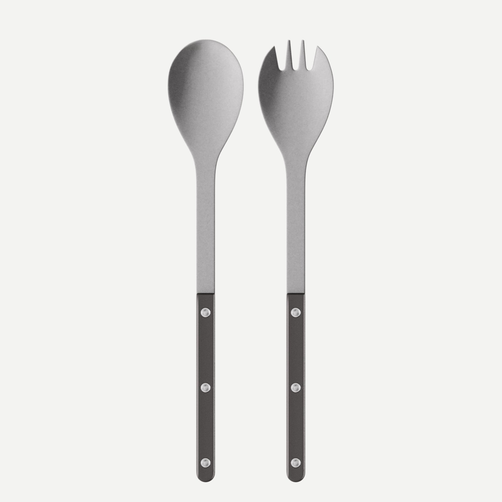 Bistrot Vintage Pearly, Dark grey - Salad cutlery set