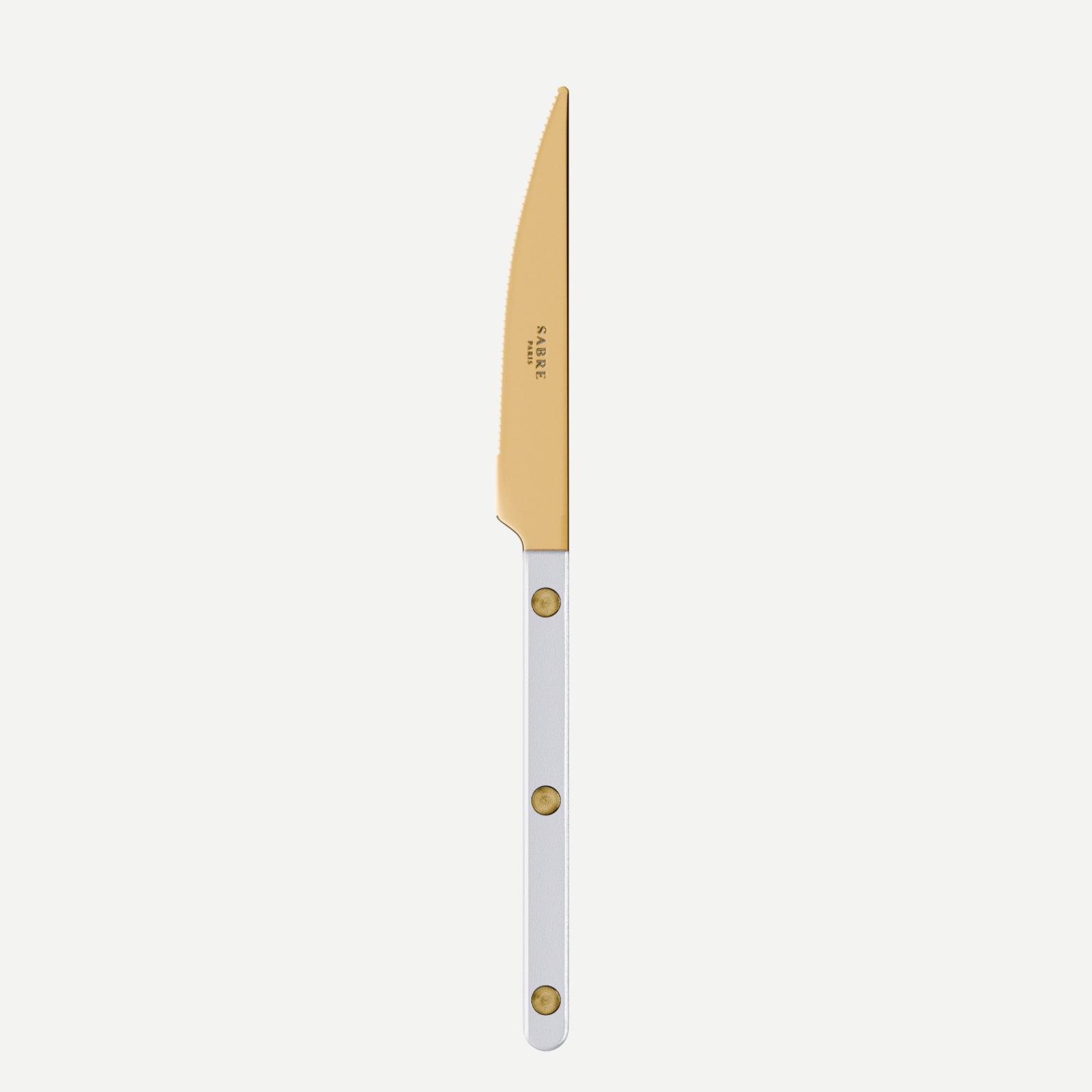 Bistrot couleur Gold Pearly, Blanc - Couteau à dessert