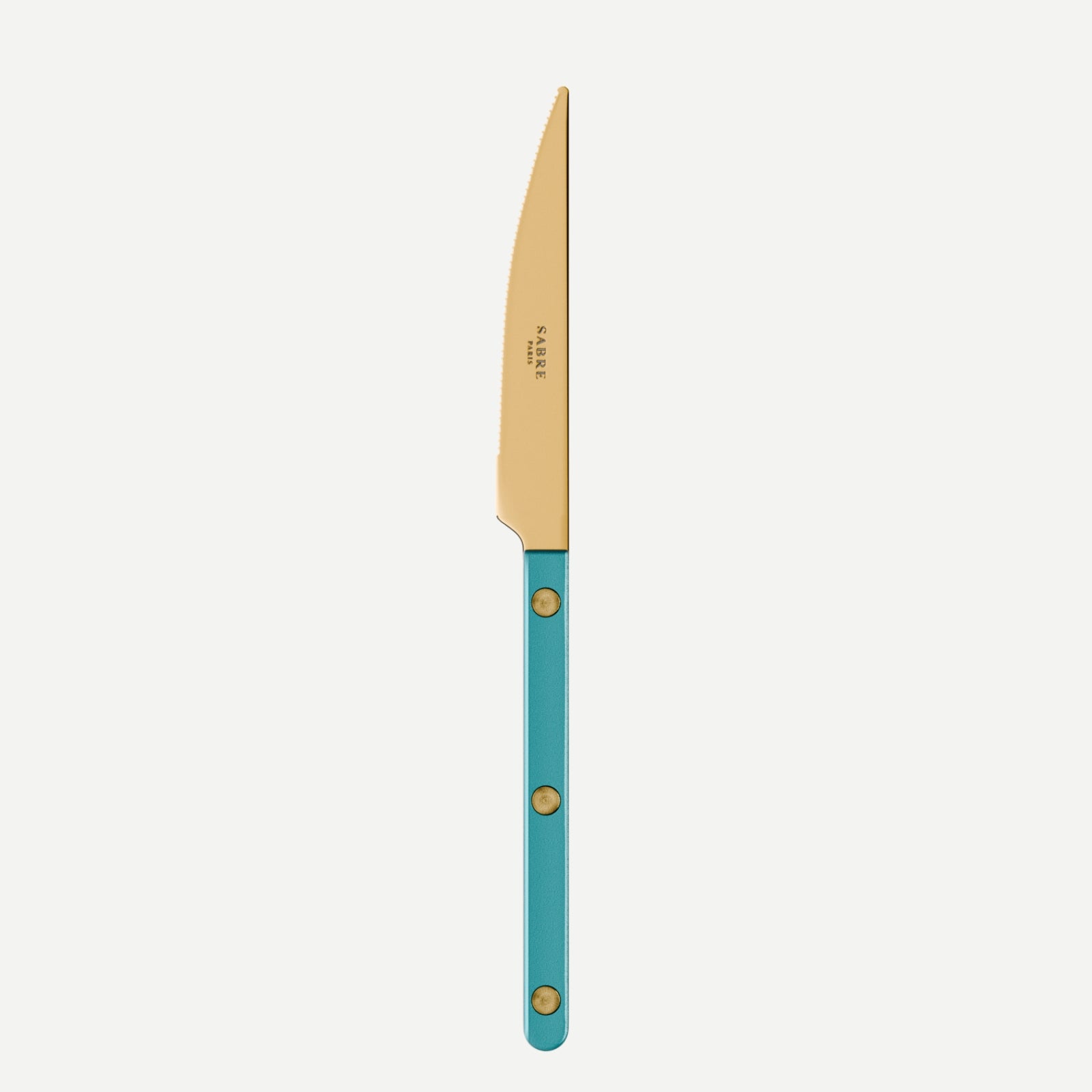 Bistrot couleur Gold Pearly, Turquoise - Couteau à dessert