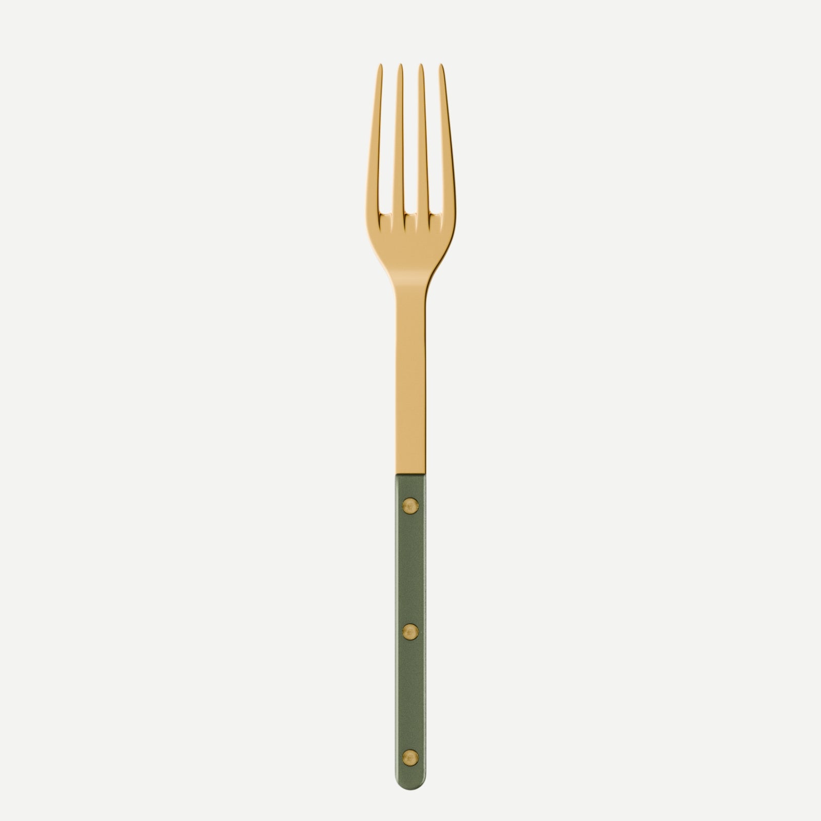 Bistrot Gold color Pearly, Dark green - Serving fork