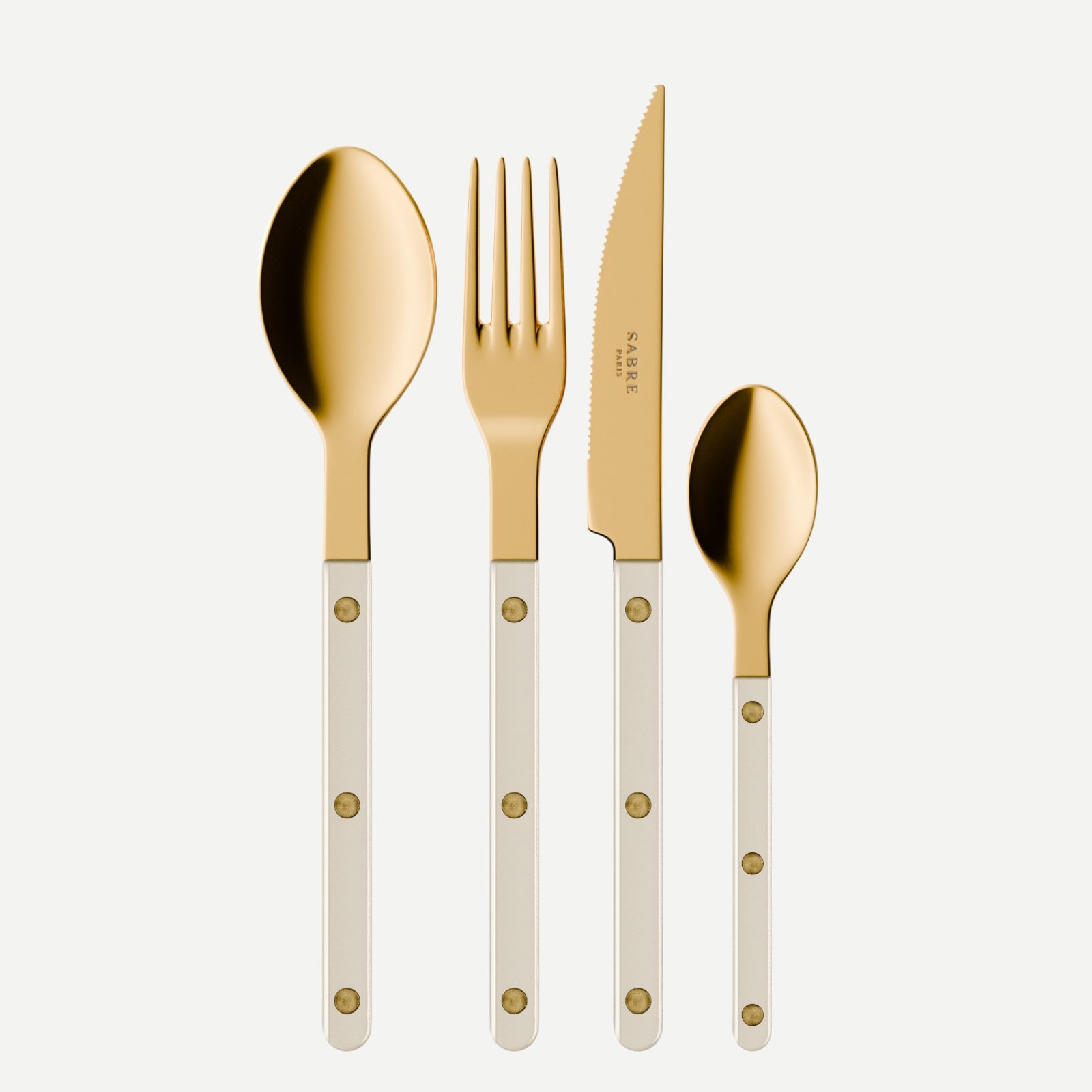 Bistrot Gold Pearly, Nacre - Set de 4 couverts de table