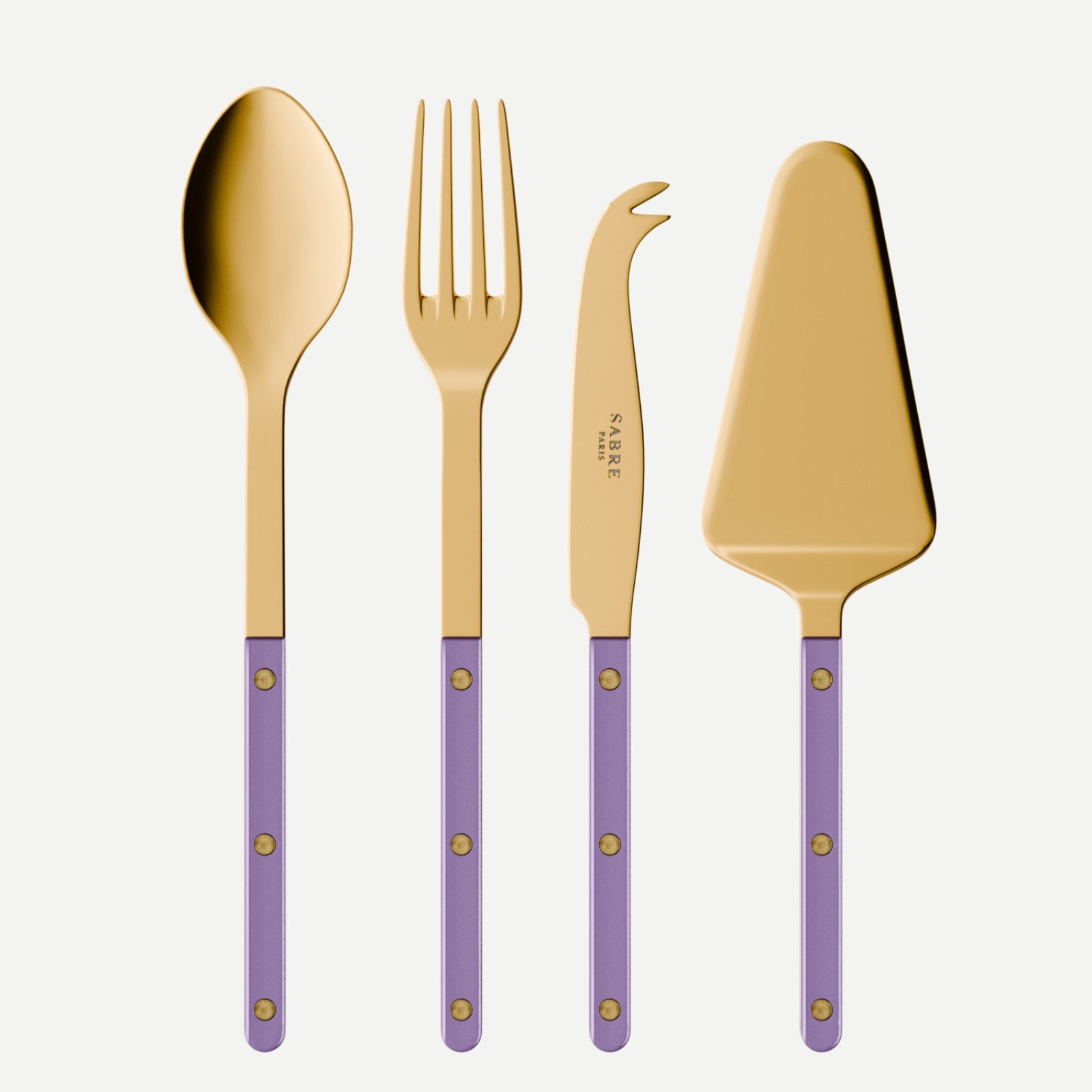 Bistrot couleur Gold Pearly, Violet - Set Les Essentiels Bistrot - ensemble de 4 couverts de service