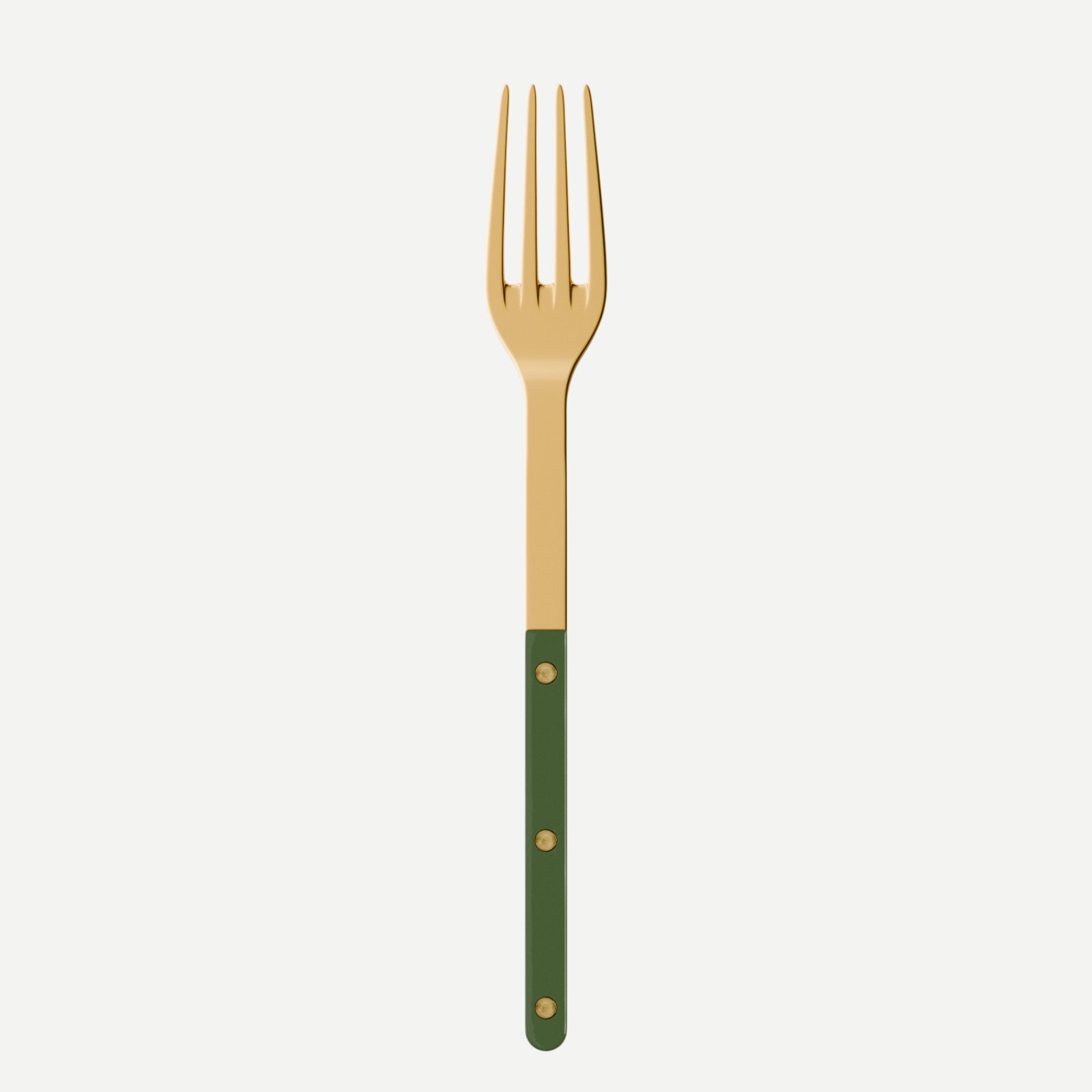 Bistrot Gold color Solid, Green - Serving fork