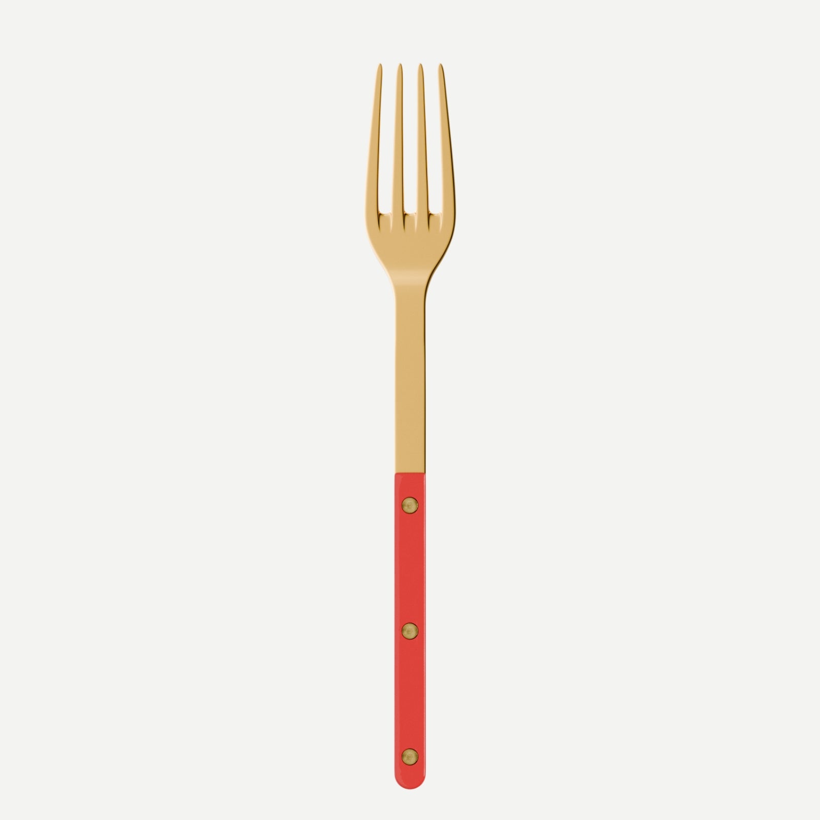 Bistrot Gold color Solid, Red - Serving fork