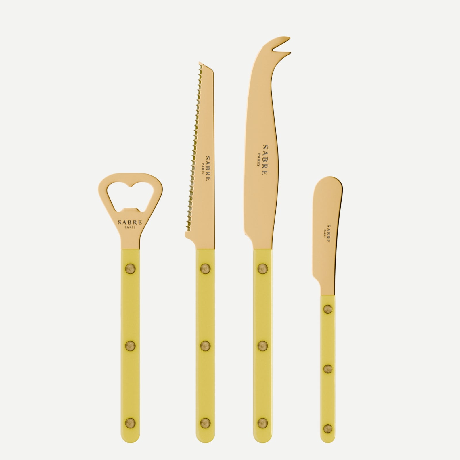 Bistrot Gold Solid, Yellow - Bistrot aperitif set