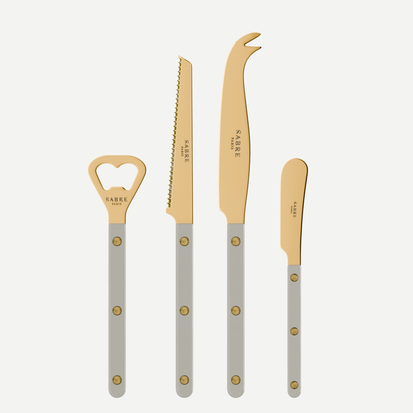 Bistrot Gold Solid, Grey - Bistrot aperitif set