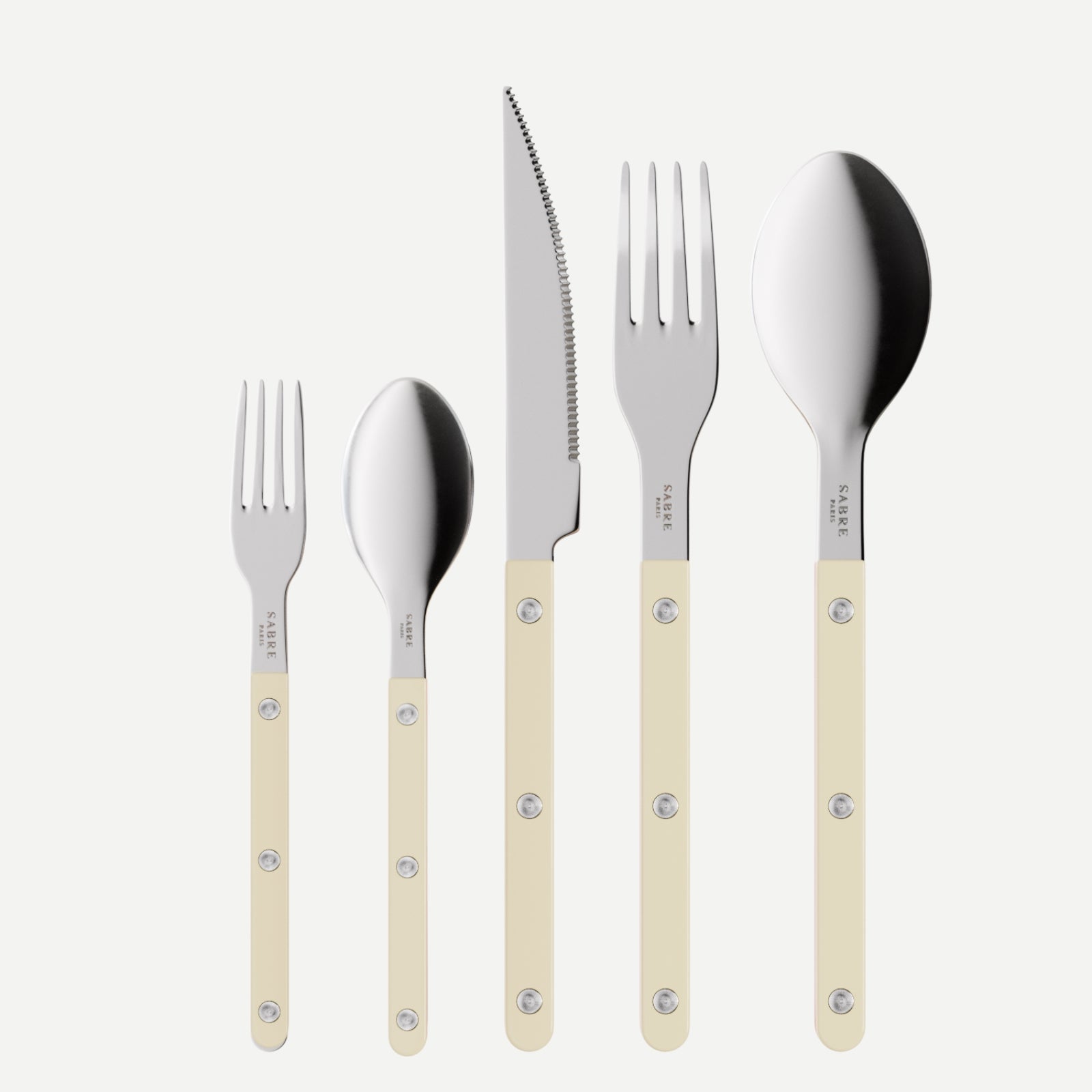 Bistrot Sabre Paris x Motel A Miio, Orange / Ivoire - Set de 5 couverts de table