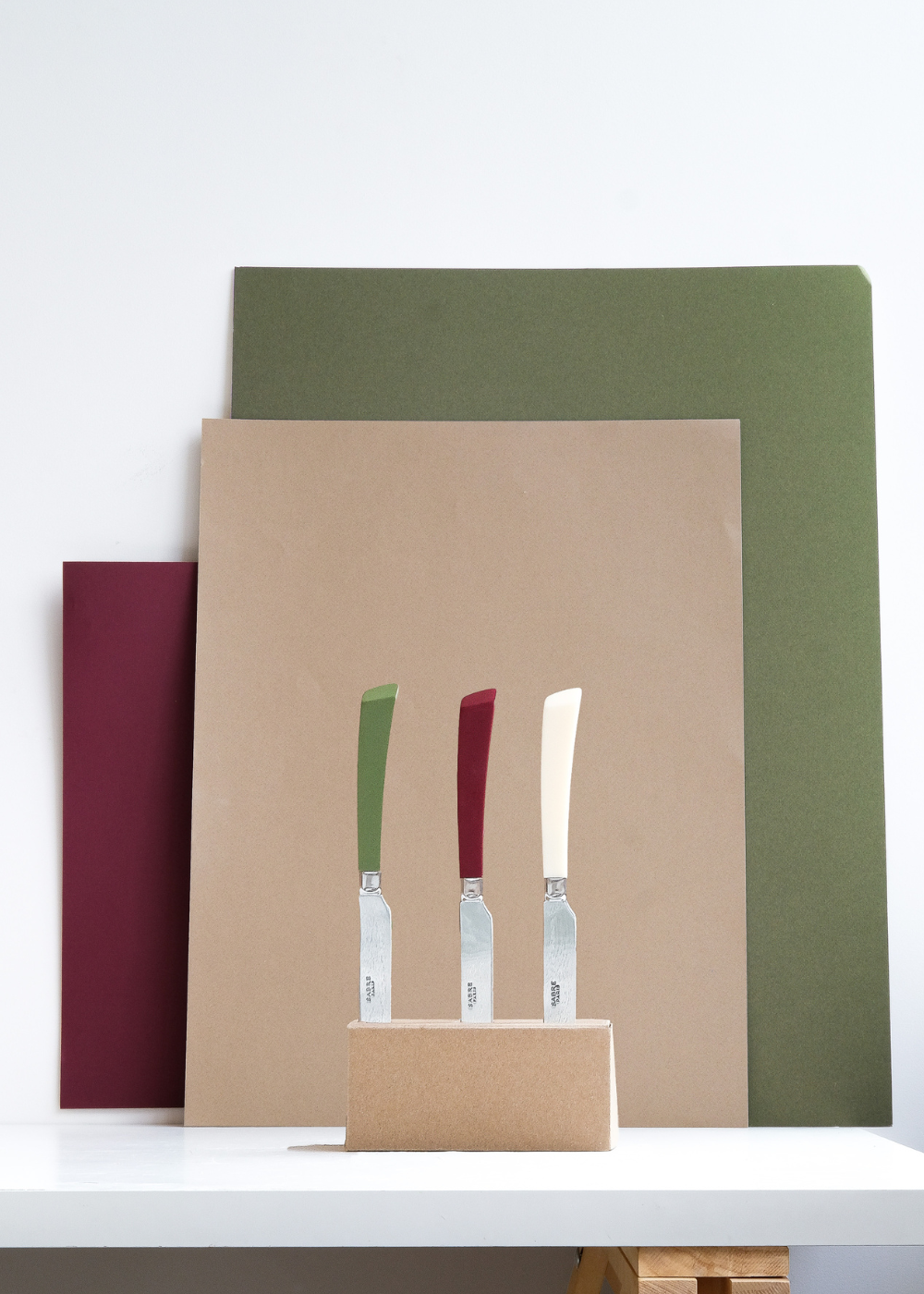 Set De 4 Couverts Sabre Paris - En Bambou Beige - Fabriqué En France - Neuf