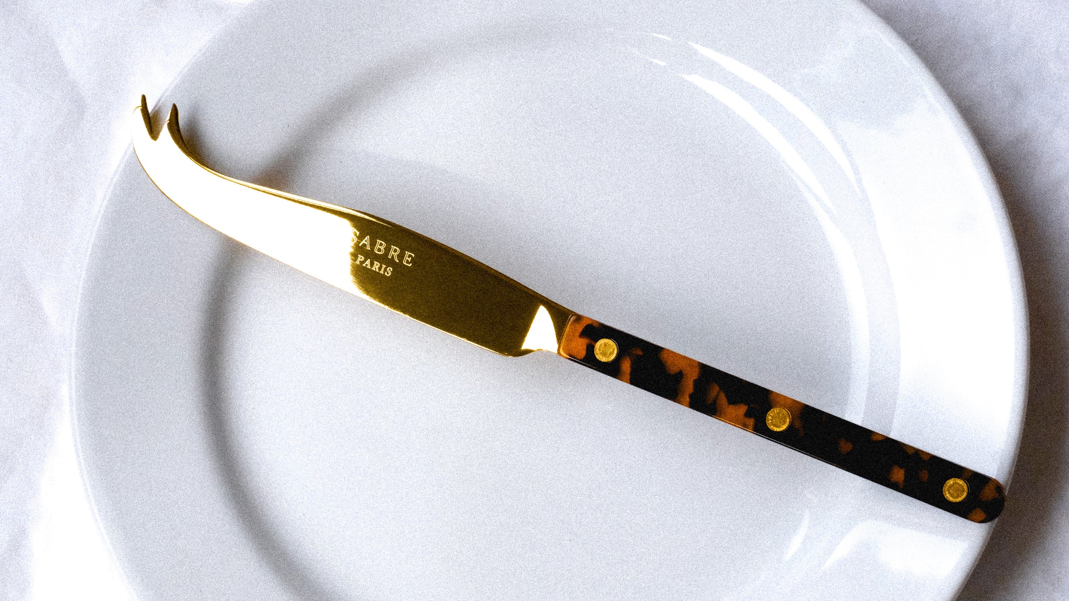 Bistrot couleur Gold Pearly, Olive - Couteau à fromage GM main image 1